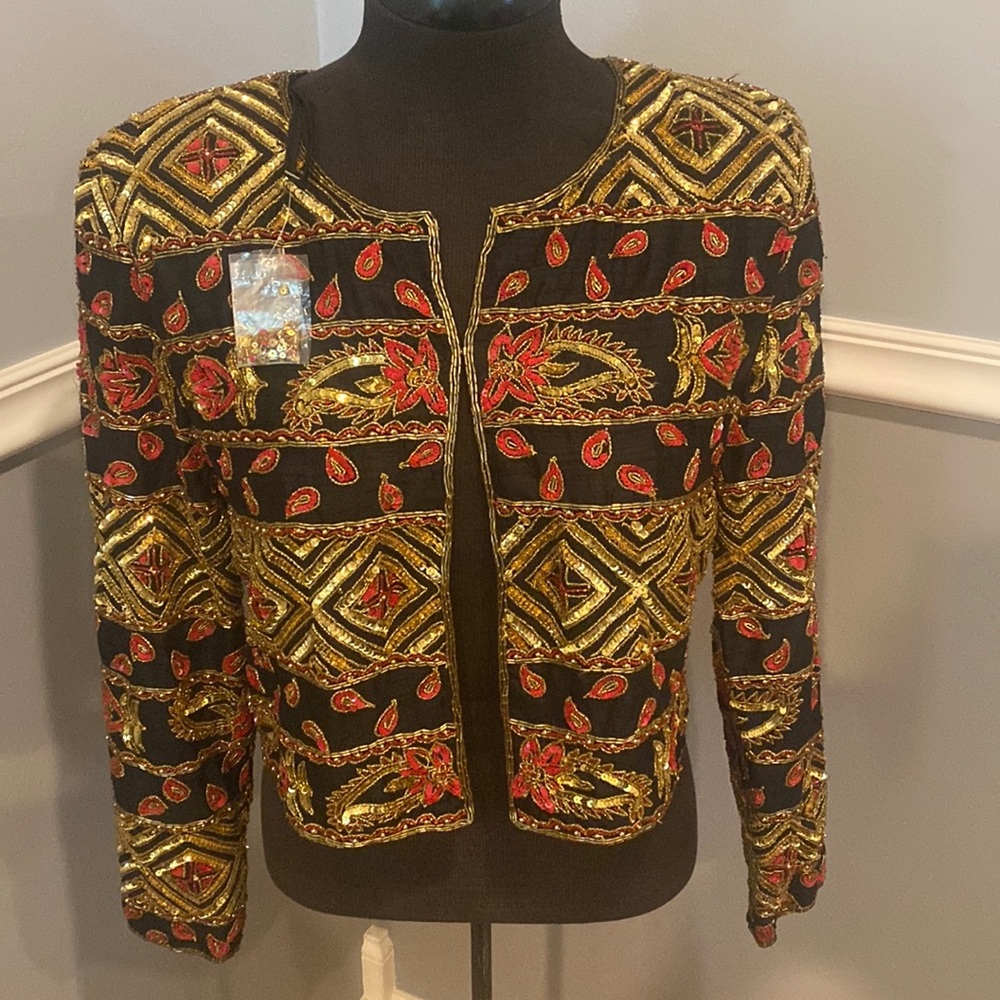 Marshall fields vintage sequin beaded jacket